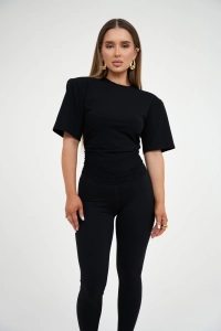 BLUZKA DAMSKA BG CINCH | CZARNY