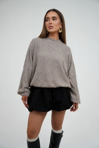SWETER DAMSKI BG SOFT | BEŻ