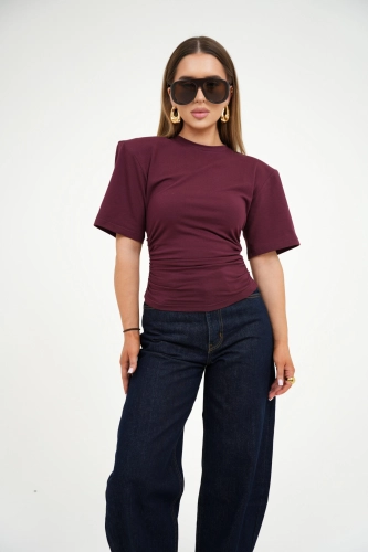 BLUZKA DAMSKA BG CINCH | BORDO