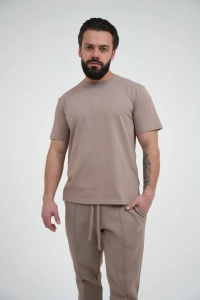 T-SHIRT MĘSKI BG MARK | BEŻ