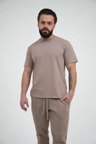T-SHIRT MĘSKI BG MARK | BEŻ