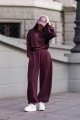 Dres damski oversize bawełniany Me Gusta śliwka