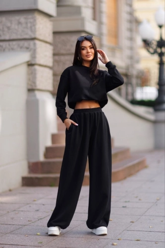 Dres damski oversize bawełniany Me Gusta czarny