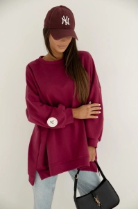 Bluza z muchą Me Gusta burgund