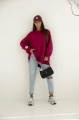 Bluza z muchą Me Gusta burgund