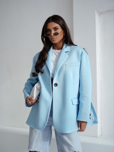 Marynarka damska casual Me Gusta błękitna