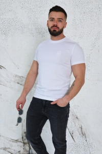 T-SHIRT MĘSKI BG BOND | BIAŁY