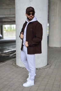 KOSZULA MĘSKA BG COAT | CZEKOLADA
