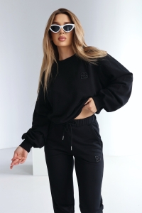 BLUZA DAMSKA BG BASIC | CZARNY