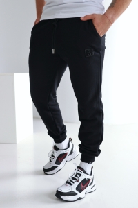 SPODNIE MĘSKIE BG BRAND | CZARNY-CZARNY