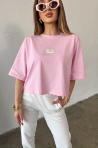 T-SHIRT DAMSKI BG ESME | JASNY RÓŻOWY